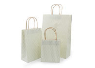 Luxury Die - Cut Silver Christmas Gift Bags With Twisted Handles OEM Service