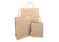 Biodegradable Luxury Christmas Packaging , Custom Printed Brown Paper Bags