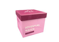 Pink Reusable Paper Gift Packaging Box Fashionable Looking Eco - Friendly