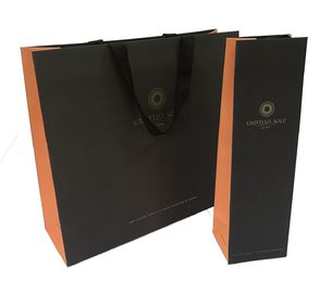 Black Personalised Handmade Sheet Paper Bag Customized Logo Printing