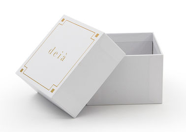 Fashionable Rigid Cardboard Boxes Makeup Gift Box White Hot Stamping