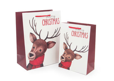 Luxury Funny Christmas Gift Bags Fashionable Appearance Screen Printing