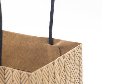 Reusable Luxury Christmas Packaging , Natural Brown Christmas Gift Bags